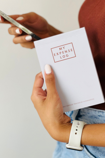 Expense Tracker | Money Management and Organization | Small and Portable | White